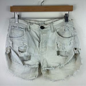 One Teaspoon Heavily‎ Distressed White Bandits